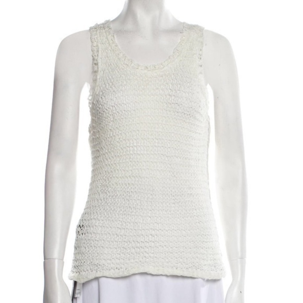 RtA Ivory Crochet Knit Tank Top Blouse Sz. M